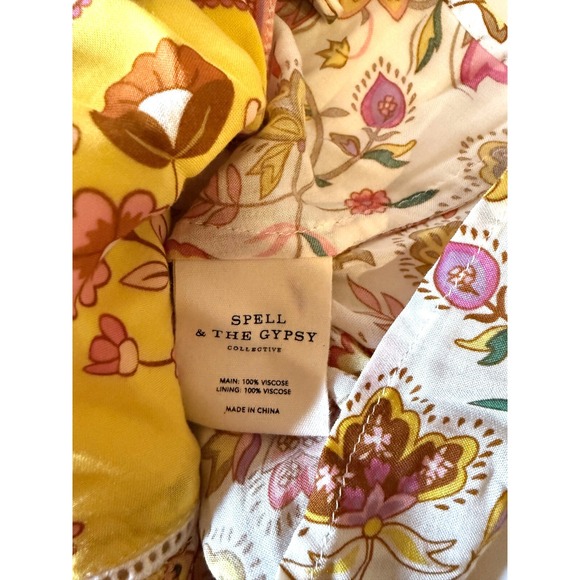 Spell & The Gypsy Collective Portobello Road Floral Boho Babydoll Top XS OG - Picture 8 of 12